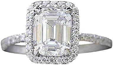 2023 Tökéletes Téglalap Teljes Gyémántok Cirkon Gyűrű a Nők, Eljegyzési Gyűrű, Ékszerek, Ajándékok, Trendi Tini Ékszerek