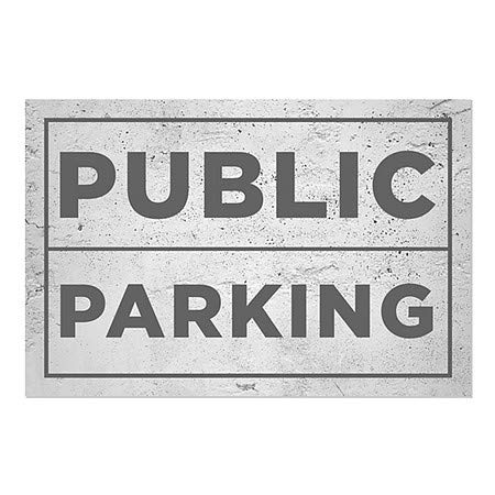 CGSignLab | Nyilvános Parkolás -Alapvető Szürke Ablak Ragaszkodnak | 27x18