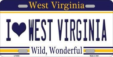 Imádom, Nyugat-Virginia Újdonság Fém Rendszám Tag LP-6520