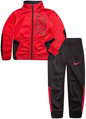 Nike Gyerek Baba Fiú Színes Blokk Teljes Zip Kapucnis, valamint Futó Nadrág Két Darab Zeneszám Beállítása (Kisgyermek)