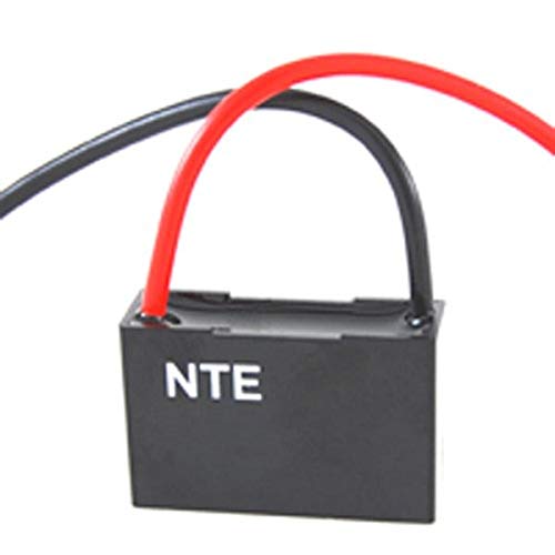 NTE Elektronika CFC-3.75 Sorozat CFC Poliészter Mennyezeti Ventilátor Kondenzátor, 2 Vezetékes, 125/250 VAC, 3.75 Mf