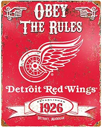 Fél Állat NHL Dombornyomott Fém Vintage Detroit Red Wings Jel