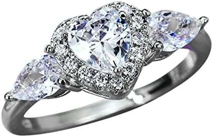 2023 Új Ezüst Nagy Szerelem Alakja Teljes Gyémánt Gyűrű Gyémánt Szeretet, Strasszos Teljes Diamond Ring Elegáns Geometria