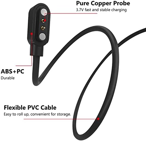 Popglory Intelligens Karóra 2-Pack Töltő, Hordozható Mágneses Töltő USB Töltő kábel Kábel a P22 Smartwatches