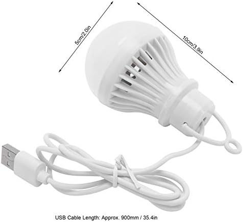 LIZEALUCKY USB Fehér Izzó 5W kisfeszültségű LED Izzó Fény Családi Vészhelyzet Izzó 5V-os Kültéri Kemping Fehér Fény