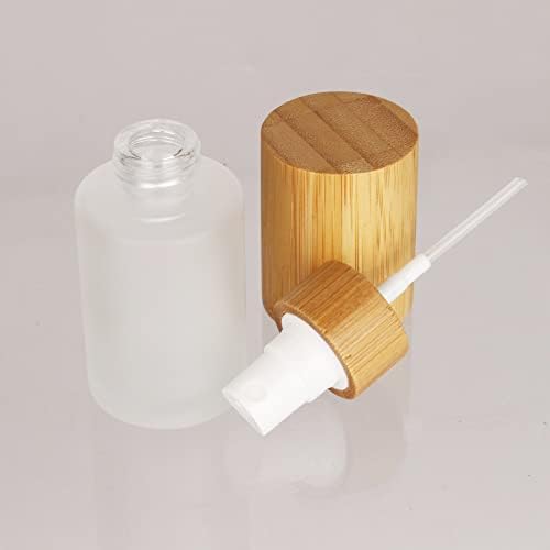 COSIDEA 6 db Üres 1oz / 30ml bambusz fedél Matt üveg spray palack finom köd despenser fejét folyékony parfüm parfüm,