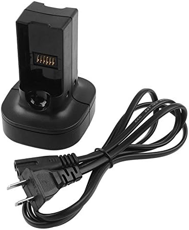 Fekete 2x4800mAh Ni-MH Újratölthető Akkumulátor + Töltő 1x Töltő Dokkoló Állomás, Kit Csomag Xbox 360 Vezeték nélküli